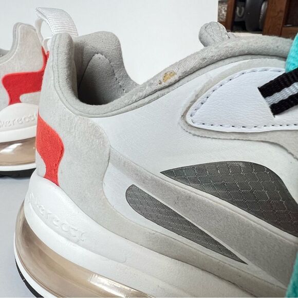 Nike Air Max 270 React Light Beige Chalk Unisex Athletic Shoe Men 8.5/Women 10 - Picture 6 of 15